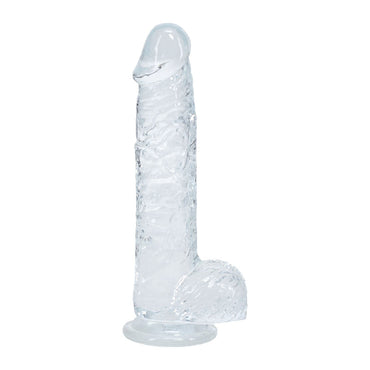 REALROCK 5'' Crystal Clear Dildo with Balls - Clear - Clear 14.7 cm Dong Shots Toys