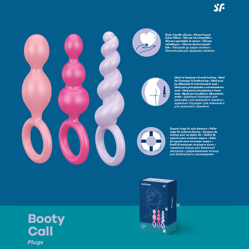 Satisfyer Booty Call - Coloured Butt Plugs - Set of 3 Satisfyer