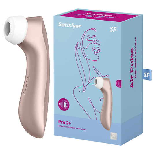 Satisfyer Pro 2+ Vibration Clitoral Stimulator Rose Gold - Club X