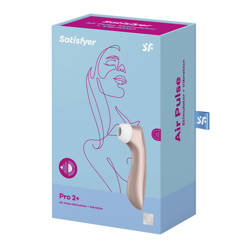 Satisfyer Pro 2+ Vibration Clitoral Stimulator Rose Gold - Club X