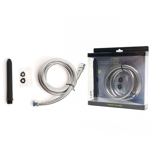 Sport Fucker Hydro Shot Travel Kit - Black 15 cm Clearning Nozzle with 1.8m Flex Hose Connection Sport Fucker
