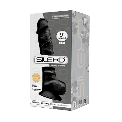 Silexd Model 1 Black 9" Dildo - ClubX