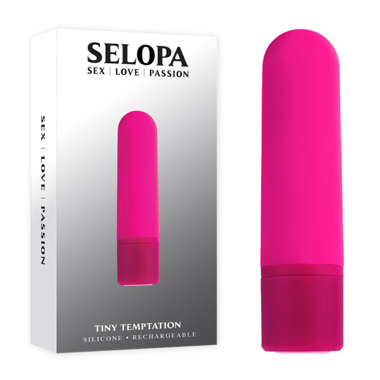 Selopa TINY TEMPTATION - Pink 9.2 cm USB Rechargeable Bullet Selopa