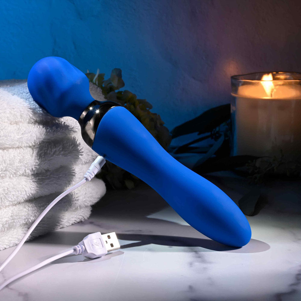 Selopa BLUE BELLE - Blue USB Rechargeable 20 cm Massage Wand Selopa