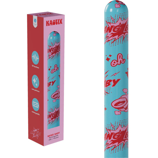 S-LINE Kaotix Bang Baby - Blue 17.8 cm USB Rechargeable Vibrator Shots Toys