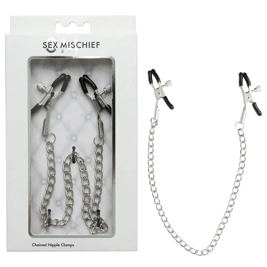 Sex & Mischief Chained Nipple Clamps - Club X