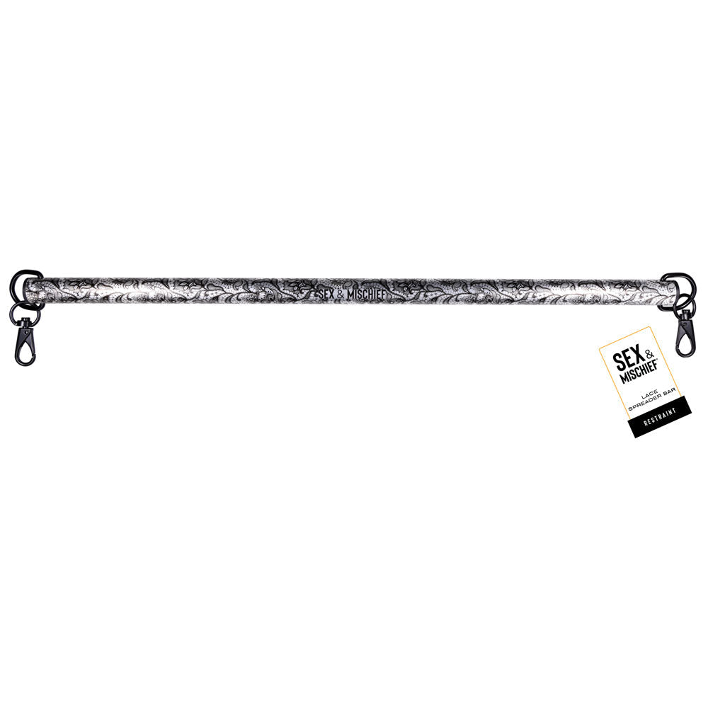 Sex & Mischief Lace Spreader Bar - Aluminium Restraint Bar Sportsheets