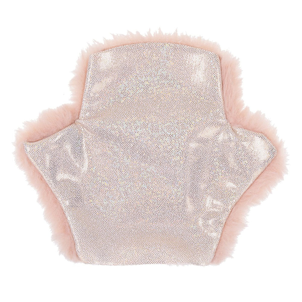 Sex & Mischief Peaches n CreaMe Spiked Sensory Glove - Peach Furry Glove with Metal Spikes Sportsheets