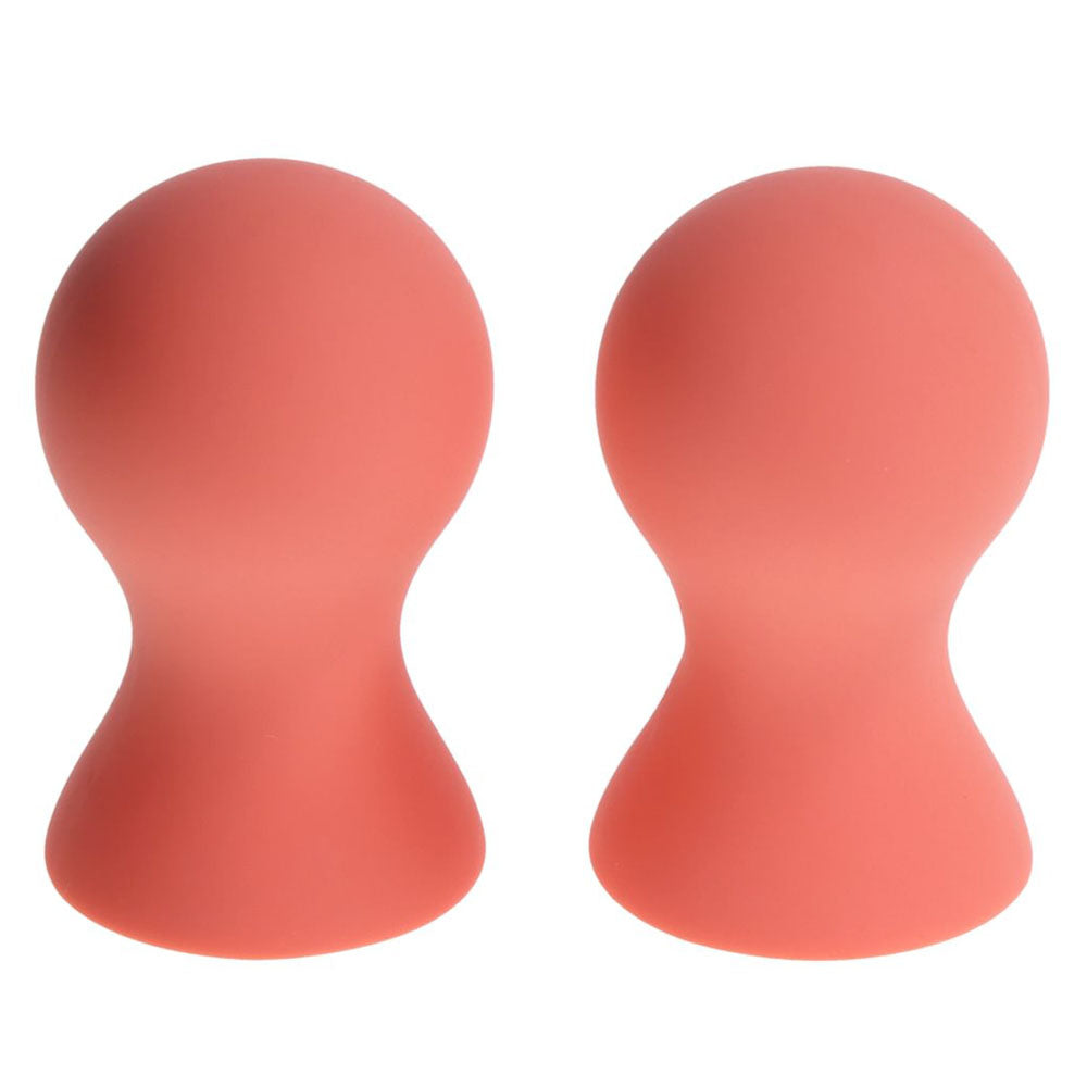 Sex & Mischief Peaches n CreaMe Silicone Nipple Suckers - Peach Nipple Suckers - Set of 2 Sportsheets