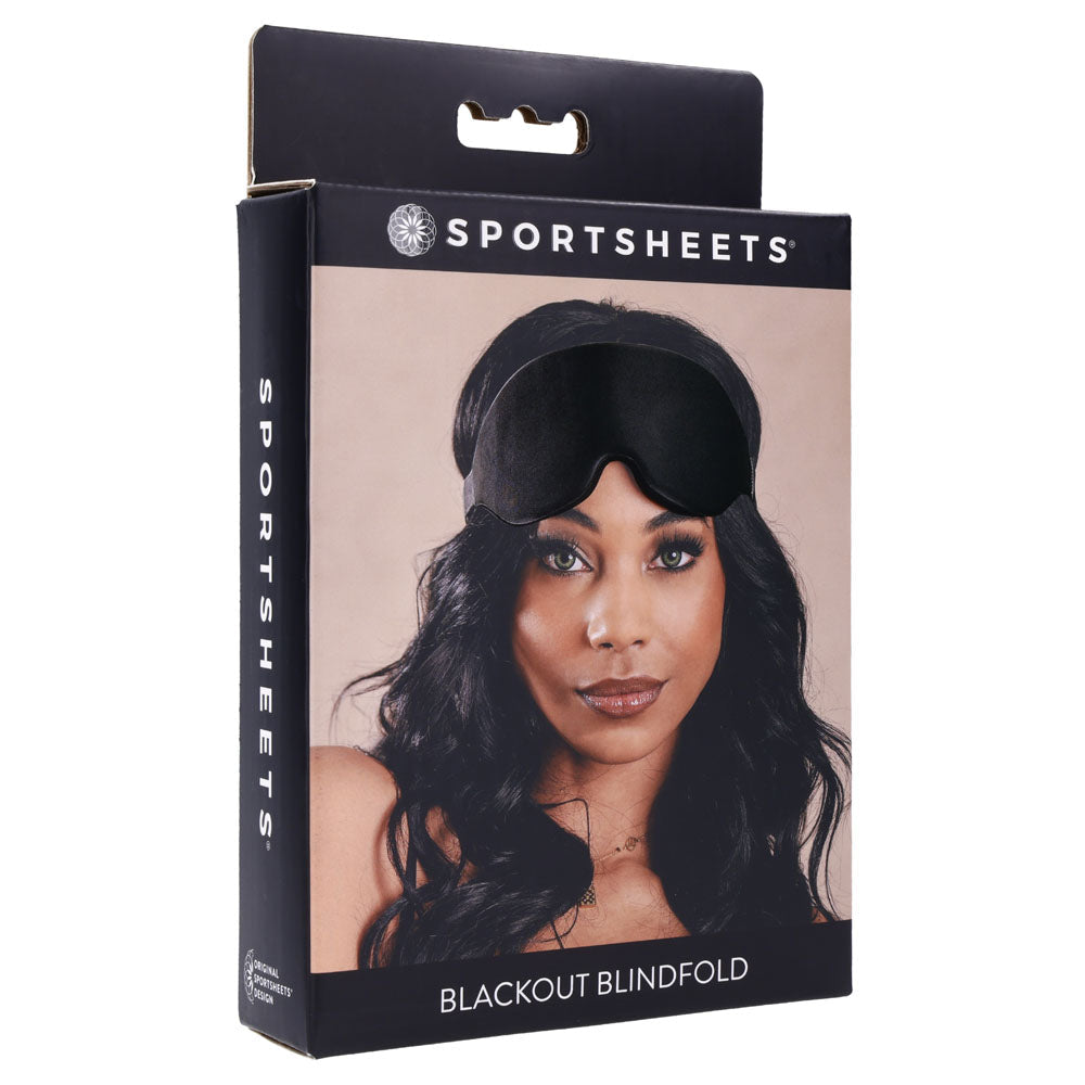 SPORTSHEETS Blackout Blindfold - Black Eye Mask Sportsheets