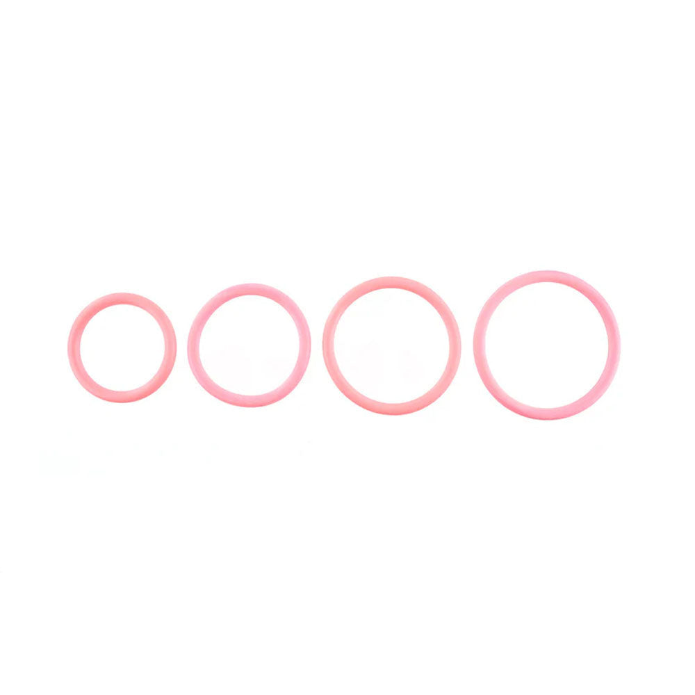SPORTSHEETS Rubber O-Ring 4 Pack - Coral - Coral Rings - 4 Pack Sportsheets