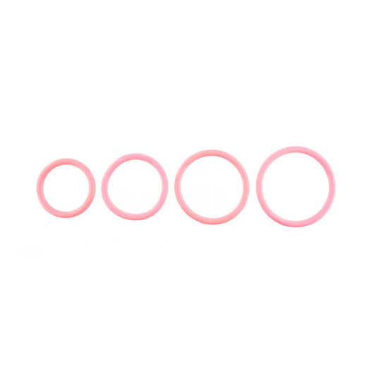 SPORTSHEETS Rubber O-Ring 4 Pack - Coral - Coral Rings - 4 Pack Sportsheets
