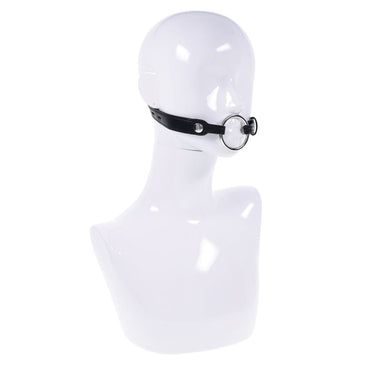 EDGE Interchangeable Ring Gag - Black Mouth Gag Restraint with 2 Interchangeable Pieces Sportsheets