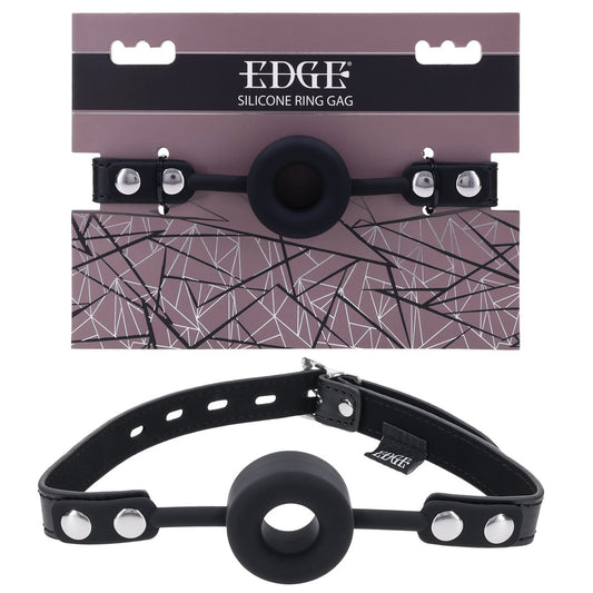 EDGE Silicone Ring Gag - Black Mouth Restraint