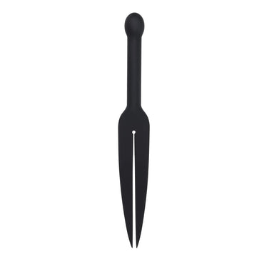 EDGE Silicone Tawse - Black Silicone Tawse Whip with Insertable Handle Sportsheets
