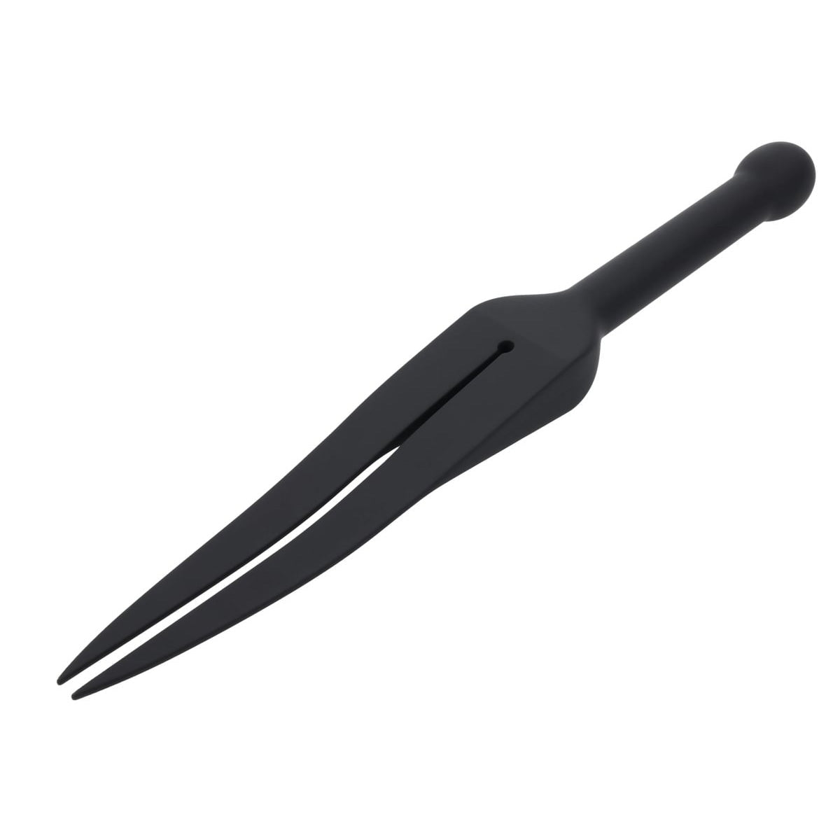 EDGE Silicone Tawse - Black Silicone Tawse Whip with Insertable Handle Sportsheets