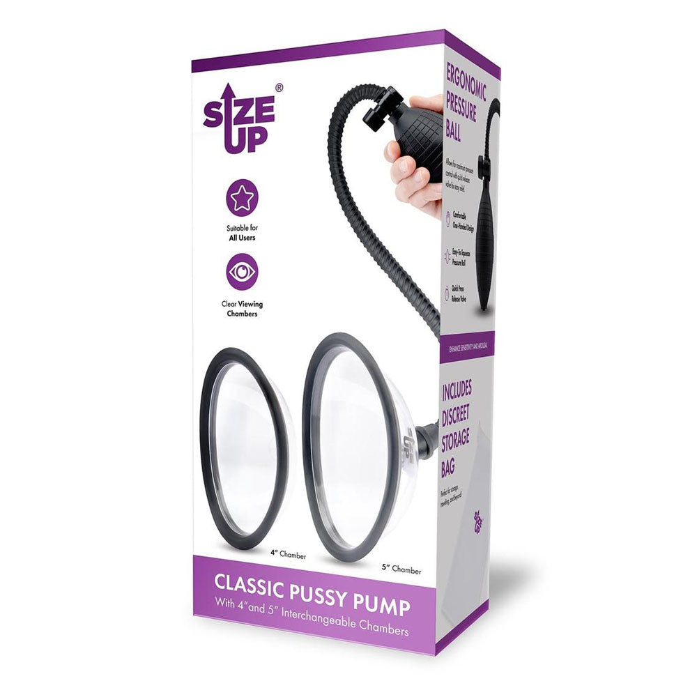 Size Up Classic Pussy Pump with 2 Chambers - Vagina Pump with 2 Interchangeable Chambers XGEN Products