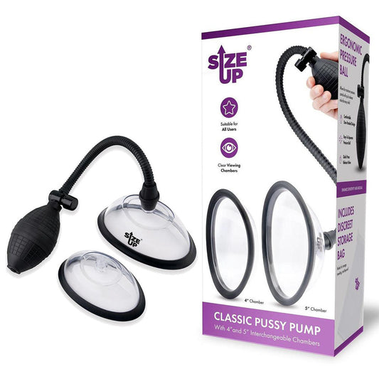 Size Up Classic Pussy Pump with 2 Chambers - Vagina Pump with 2 Interchangeable Chambers XGEN Products