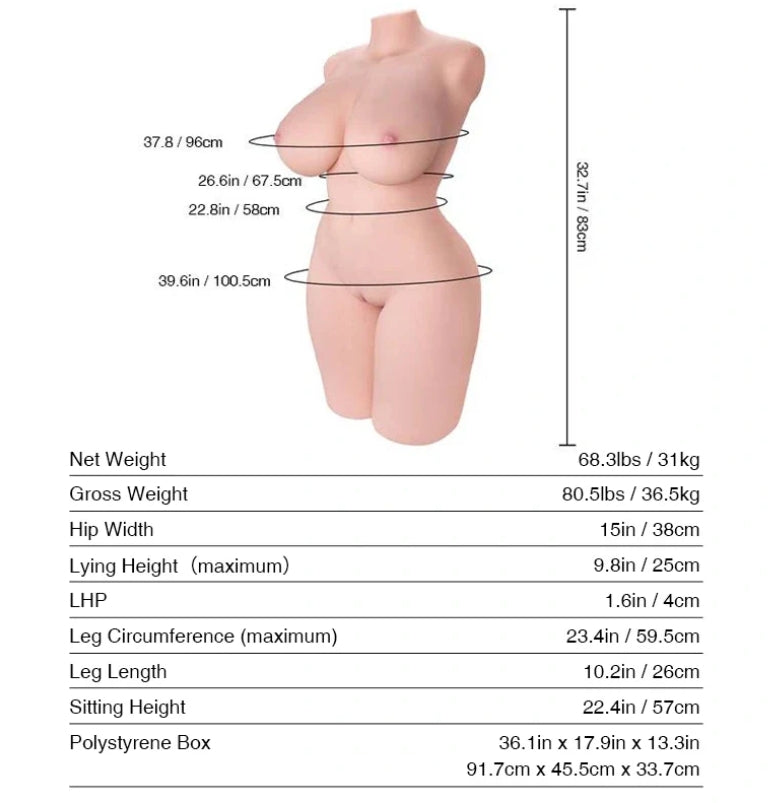 Tantaly MONROE Body Sex Doll - FAIR - Club X