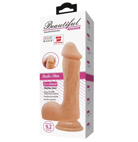 Beautiful Encounter Vibrating Johnson 9.2" with Suction Base Dildo - Club X