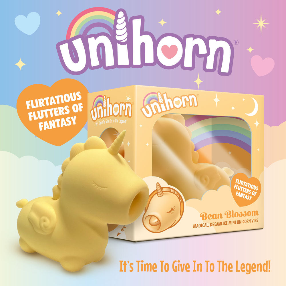 Unihorn - Bean Blossom - Yellow USB Rechargeable Flicking Stimulator CreativeC