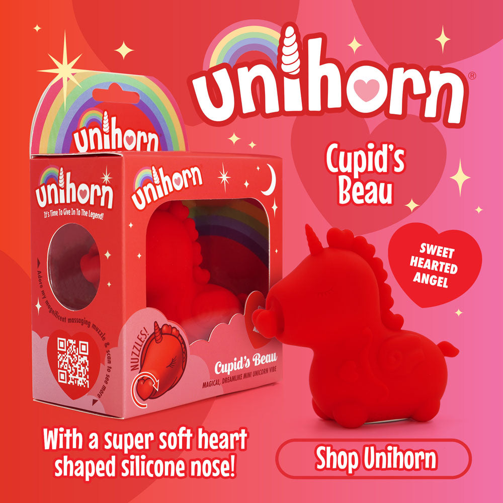 Unihorn - Cupid's Beau - Red USB Rechargeable Heart Nosed Stimulator CreativeC