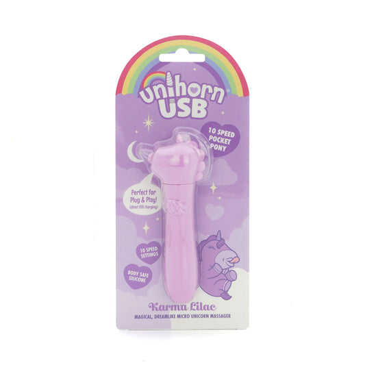 Unihorn - USB Bullet - Karma Lilac - Lilac USB Rechargeable Vibrating Bullet Purple - Club X