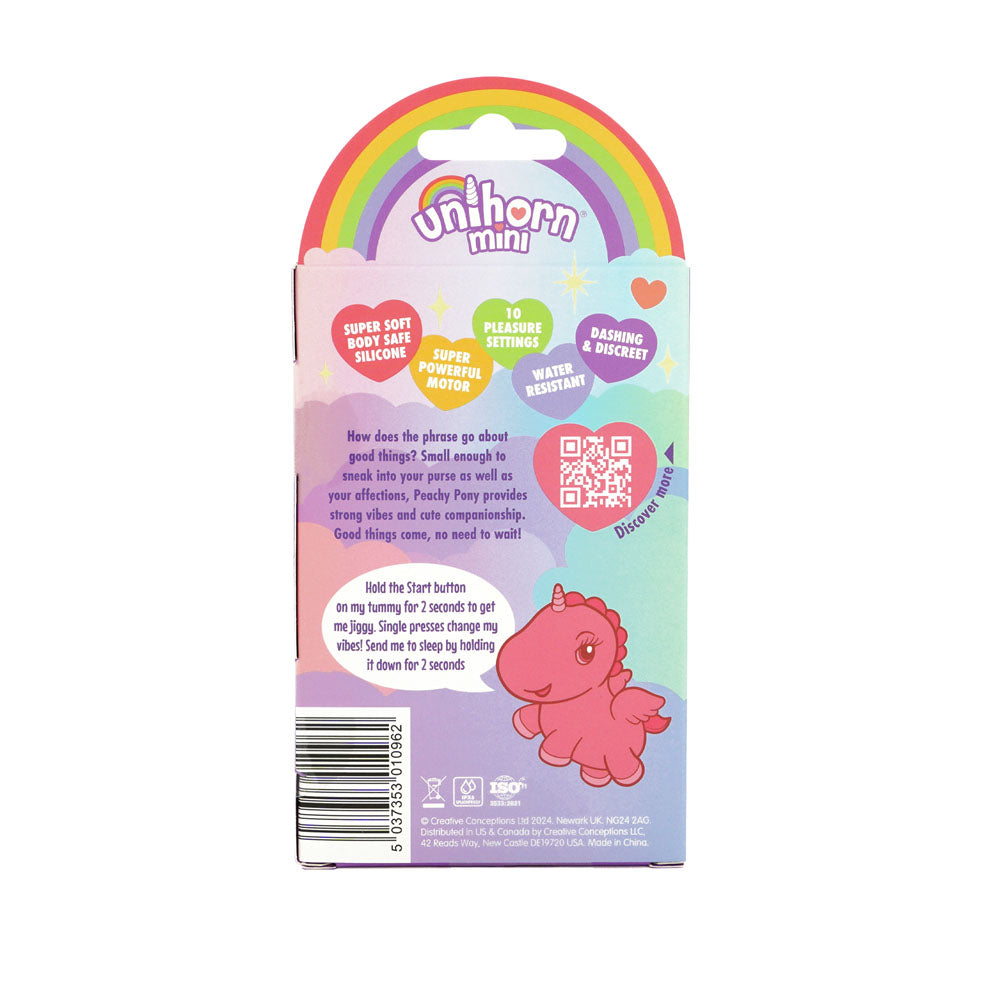 Unihorn Mini - Peachy Pony - Peach USB Rechargeable Stimulator Creative Conceptions