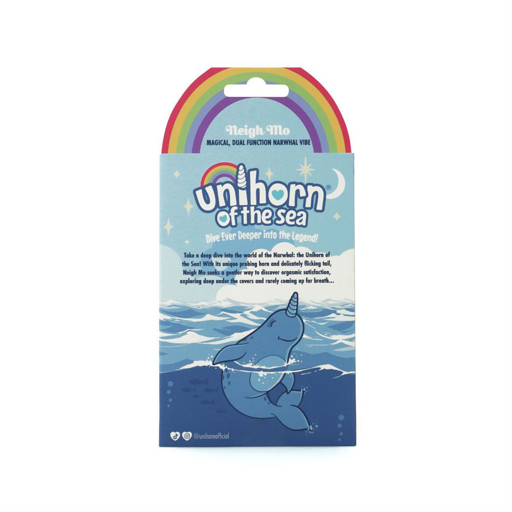 Unihorn of the Sea - Neigh Mo - The Narwhal - Blue USB Rechargeable Dual Motor Stimulator Creative Conceptions