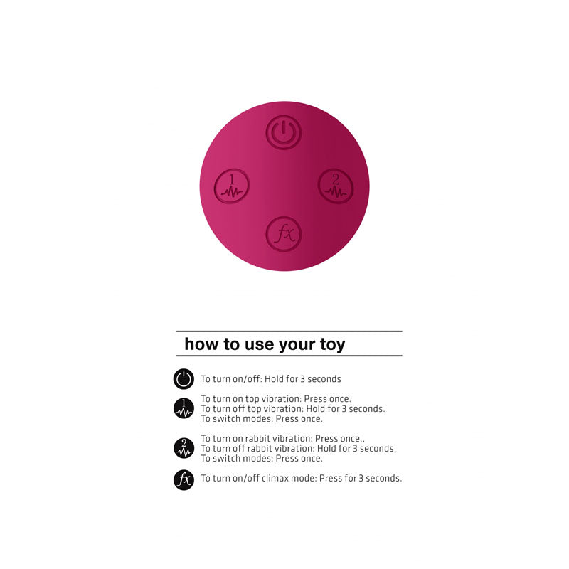 Vive Zosia - Pink 21.3 cm USB Rechargeable Rabbit Vibrator Shots Toys