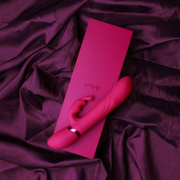 VIVE Nari - Pink - Pink 24.1 cm USB Rechargeable Rabbit Vibrator Shots Toys