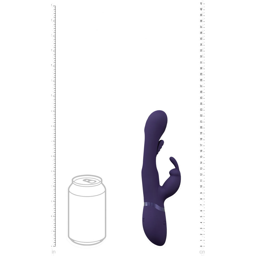 VIVE Mika - Purple - Purple 23.2 cm USB Rechargeable Rabbit Vibrator with Flapping Shaft Shots Toys
