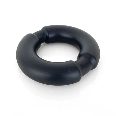 VERS Liquid Silicone Weighted Steel Core C-Ring - Black Cock Ring with Steel Core C1 Releasing