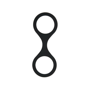 WhipSmart Silicone Handcuffs - Black - Black Restraint with Bonus Blindfold WhipSmart