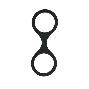 WhipSmart Silicone Wrist & Ankle Cuffs - Black - Black Restraints with Bonus Eye Mask WhipSmart