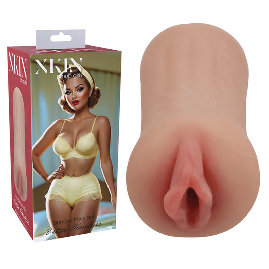 XKIN Bettie Blowkiss Tan 12cm vagina stroker - ClubX Australia