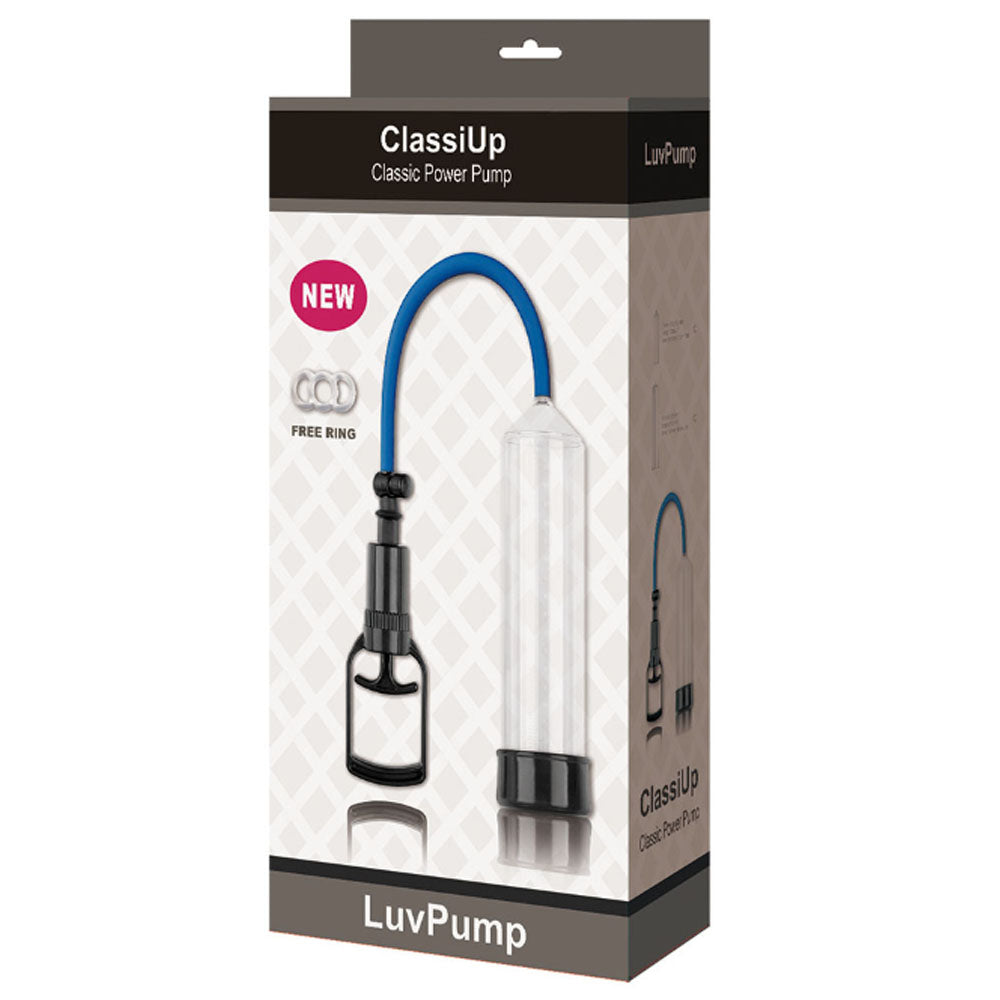 LuvPump ClassiUp Classic Power Pump - Large - Clear Penis Pump LuvPump