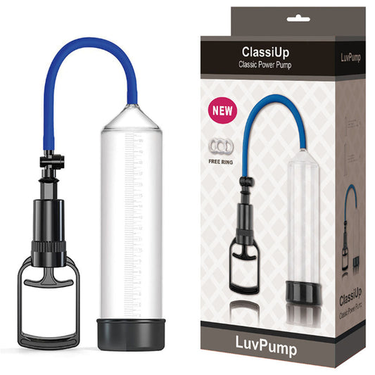 LuvPump ClassiUp Classic Power Pump - Medium - Clear Penis Pump LuvPump
