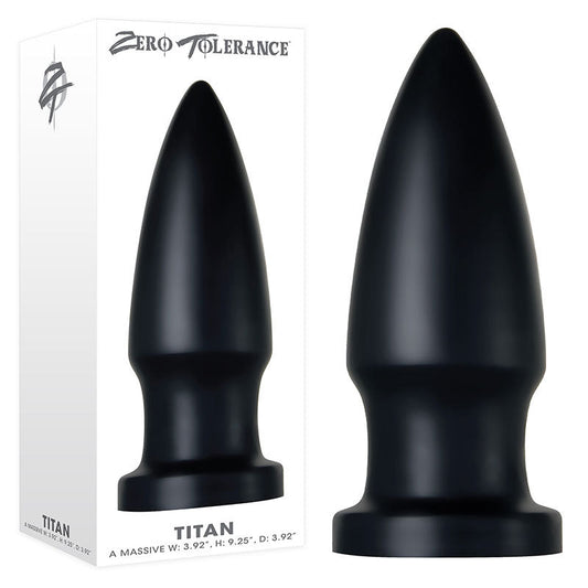 Zero Tolerance The Titan - Black Giant Butt Plug Zero Tolerance