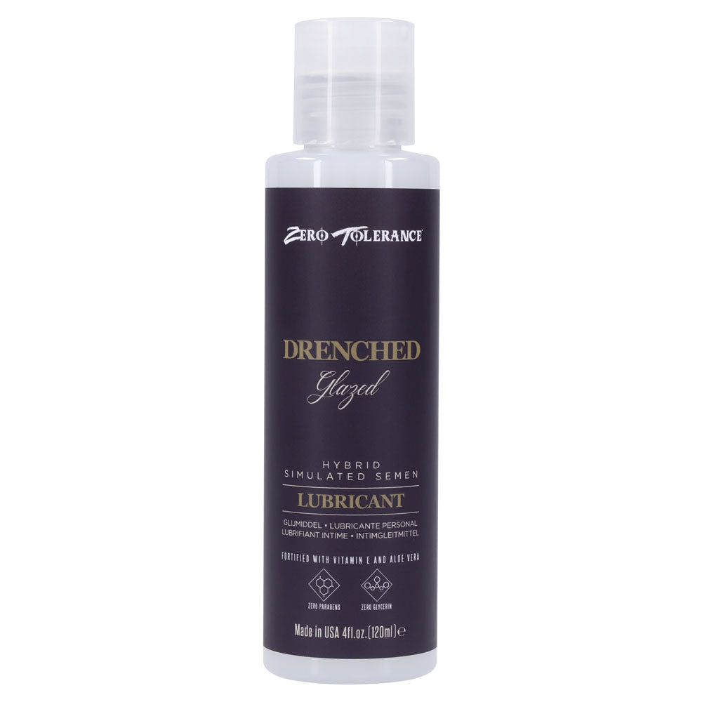 Zero Tolerance DRENCHED GLAZED - Hybrid Cum Lubricant - 120 ml Bottle White - Club X