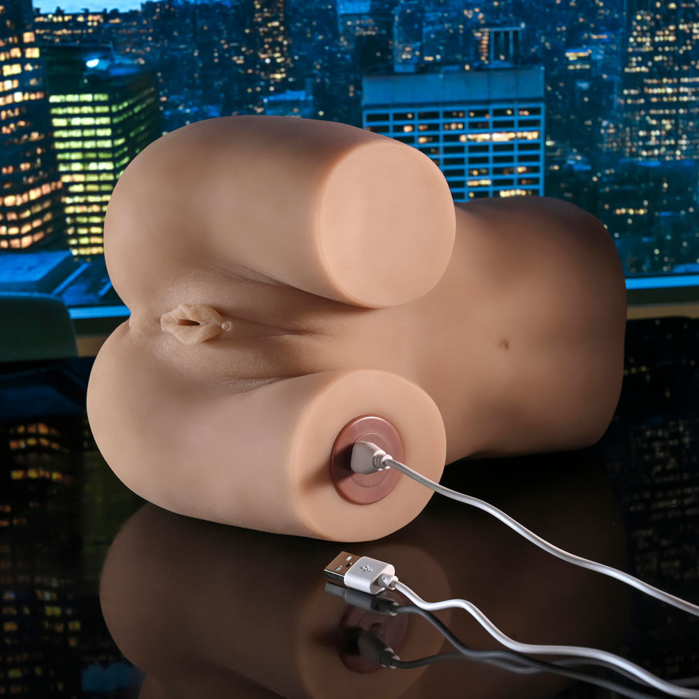Zero Tolerance ROCK MY WORLD - Flesh USB Rechargeable Doggy Style Thrusting Mini Torso Masturbator Zero Tolerance