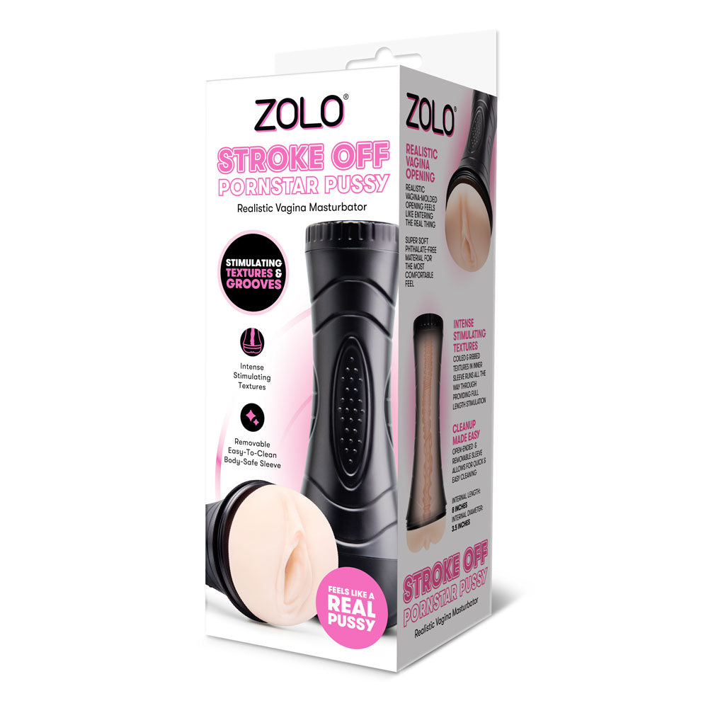 Zolo STROKE OFF Pornstar Pussy - Flesh Vagina Stroker Zolo