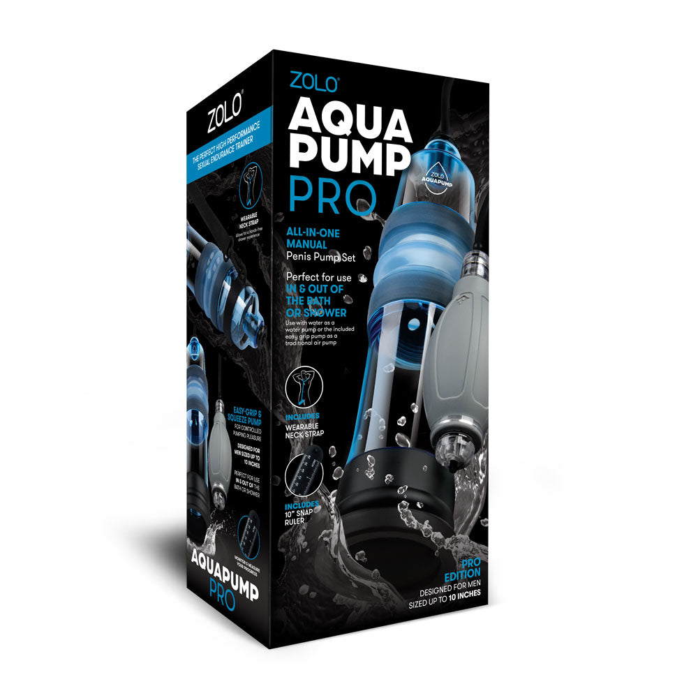 Zolo Aquapump Pro - Blue Water Penis Pump Zolo