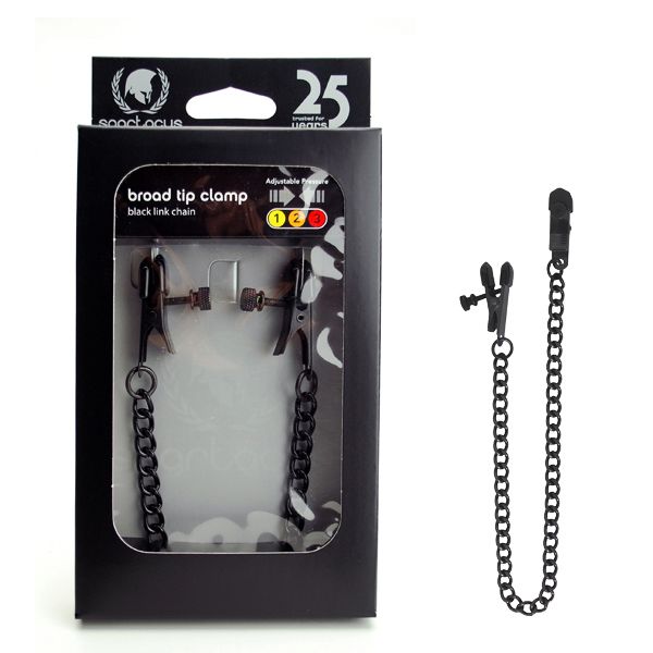 Spartacus Broad Tip Clamp Black Link Chain - Club X