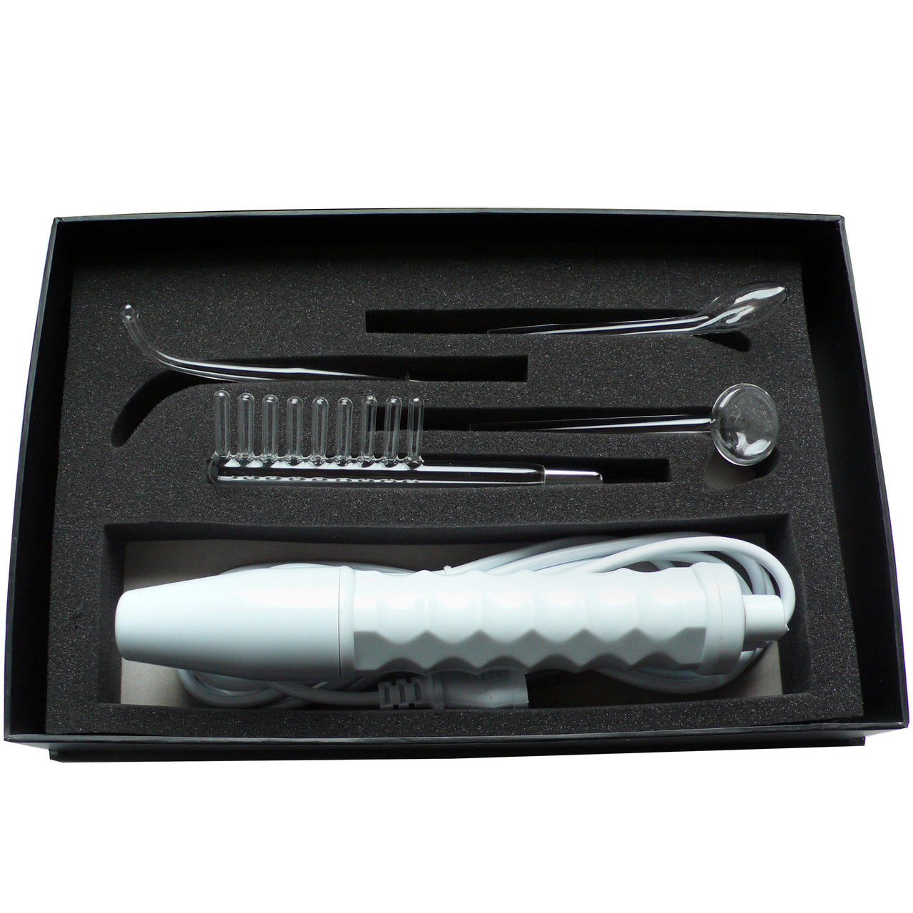 KinkLab Neon Wand Electrosex Kit - Purple E-Stim Kit - 5 Piece Set - Club X