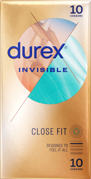 Durex Invisible - Close Fit 10S Condoms  - Club X