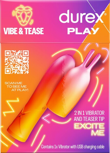 Durex Play Vibe & Tease 2 In 1 Vibrator & Teaser Tip  - Club X