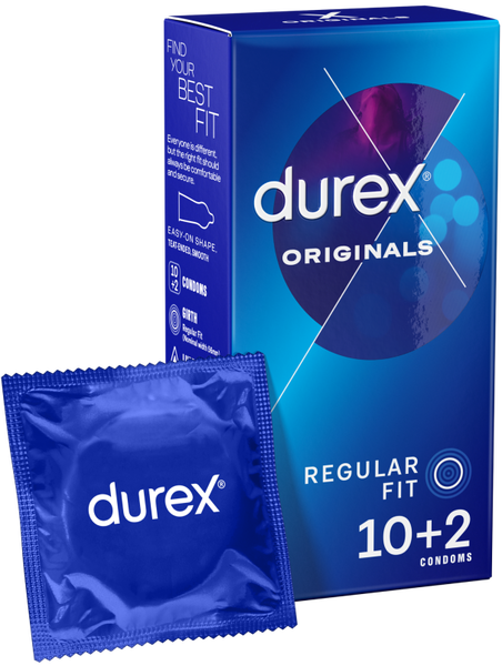 Durex Originals Latex Condoms 10s 2 Free - Club X