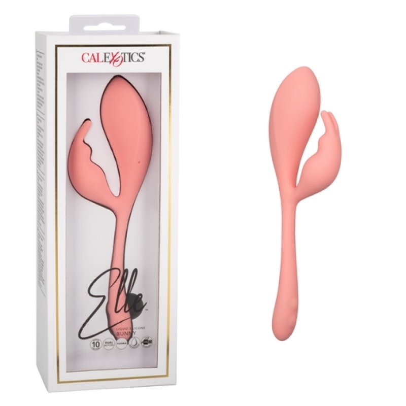 Calexotics Elle Bunny rabbit vibrator flicking teaser liquid silicone - ClubX Australia