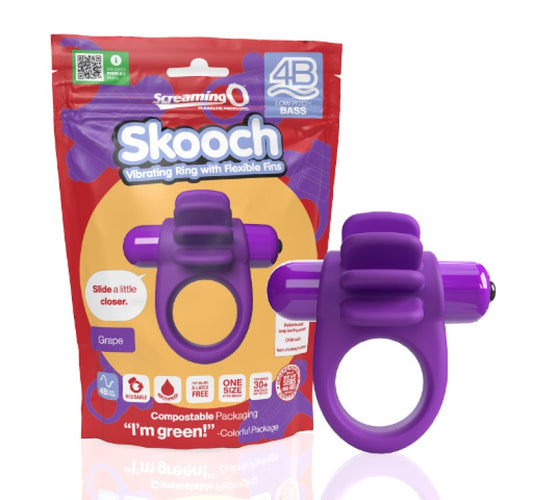 Screaming O 4B Skooch Grape Vibrating Cock Ring - ClubX Australia
